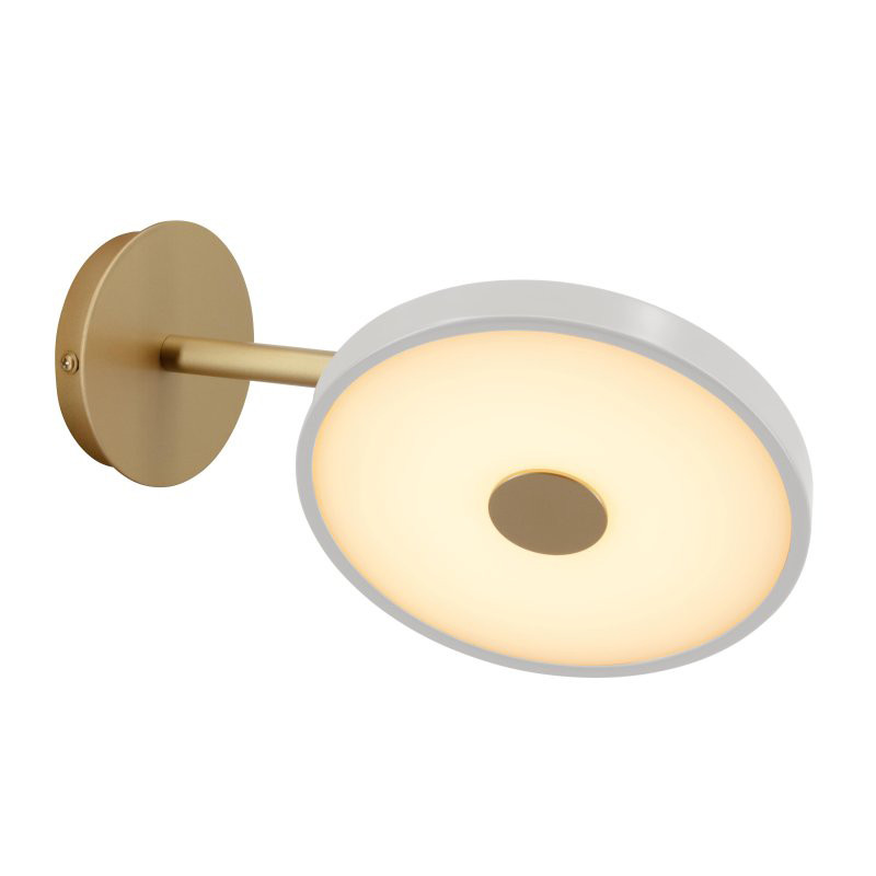 Lampa ścienna Asteria Wall Short jasnoszary, mosiądz Umage
