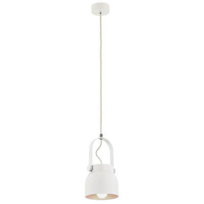 Loftowa biała mała lampa wisząca LOGAN 8290 Argon
