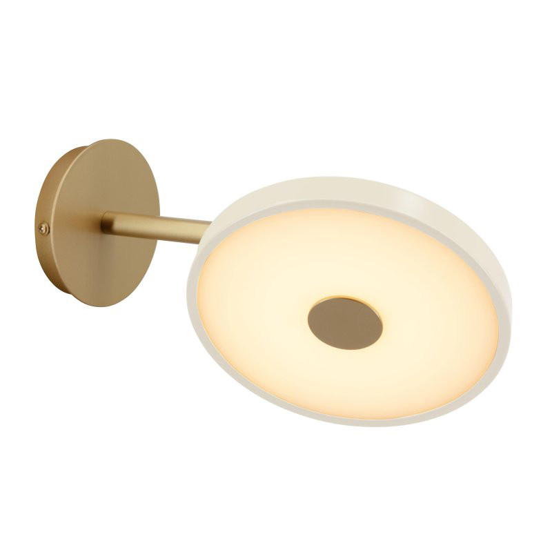Asteria Wall Short wall lamp white pearl, brass Umage