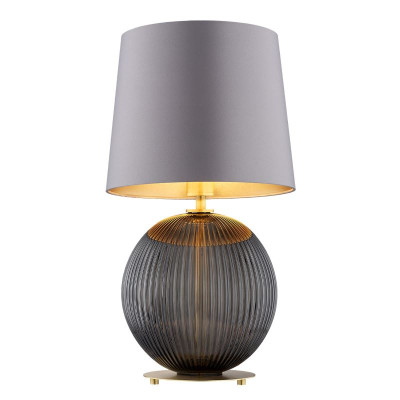 Table lamp dark glass grey lampshade HAMILTON 8539 Argon
