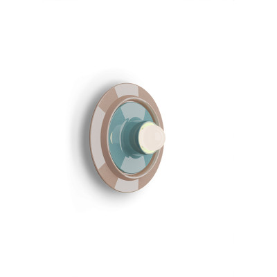 VOILA Grigio Sabbia + Azzurro ceramic wall lamp Ferroluce