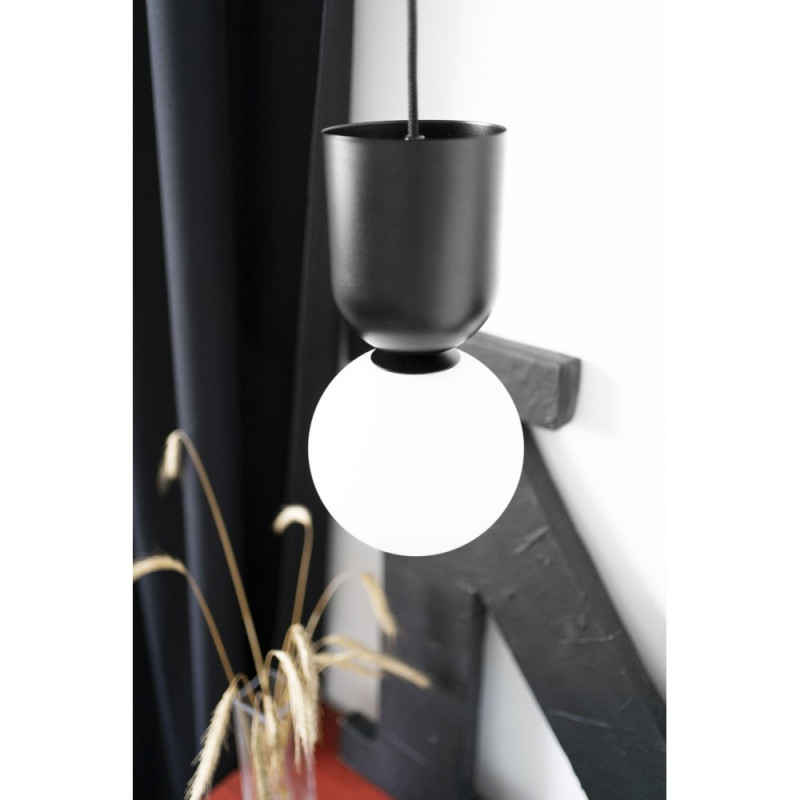LUOTI ceiling lamp black pendant lamp with glass shade IP44 UMMO 24h