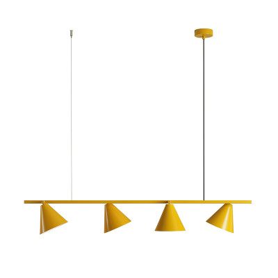 Lampa wisząca FORM 4 Mustard z żółtymi kloszami Aldex