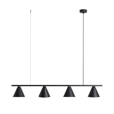 Lampa wisząca FORM 4 Black z czarnymi kloszami Aldex