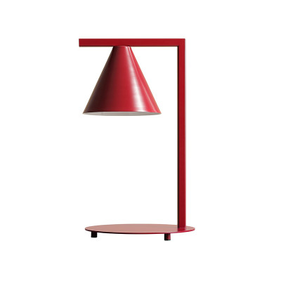 Lampa stołowa FORM Red Wine z czerwonym kloszem Aldex