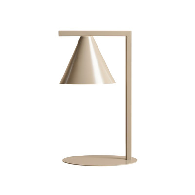 Lampa stołowa FORM Beige z beżowym kloszem Aldex