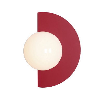 LOOP Red Wine wall lamp with an opal lampshade Artera
