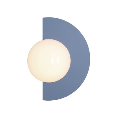 LOOP Dusty Blue wall lamp with an opal lampshade Artera