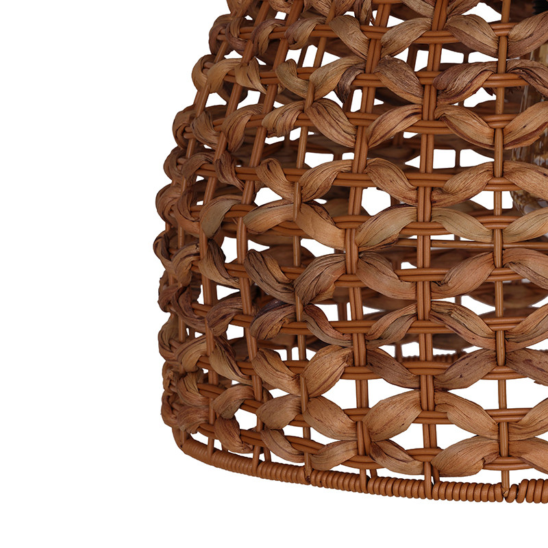 Naturalna lampa wisząca boho Natural z plecionym kloszem Dijk