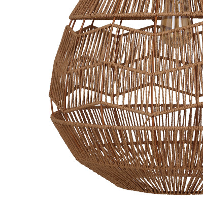 Brown pendant lamp Natural with openwork shade Dijk