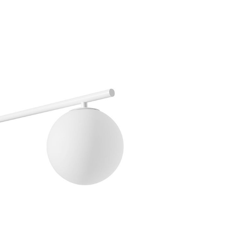 Lampa sufitowa Suguri C w rozmiarze L biała na rurce z białymi szklanymi kulami z podwyższoną szczelnością IP44 UMMO