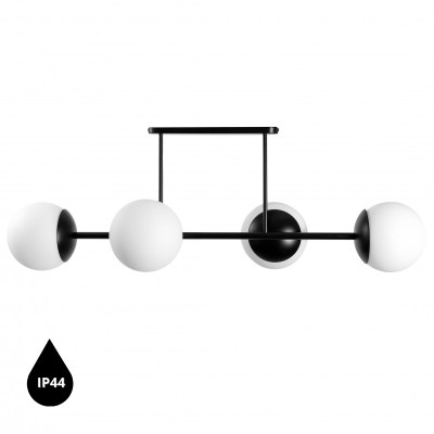 Decorative black ceiling lamp KOP D black plafond IP44 UMMO