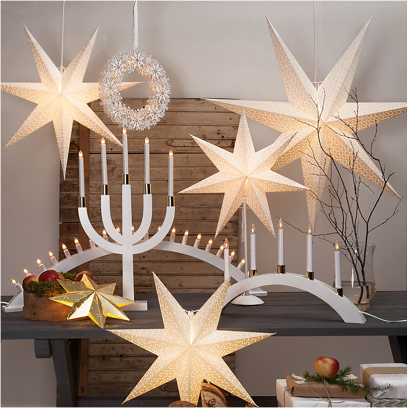 Openwork hanging star Dot 54cm white Star Trading