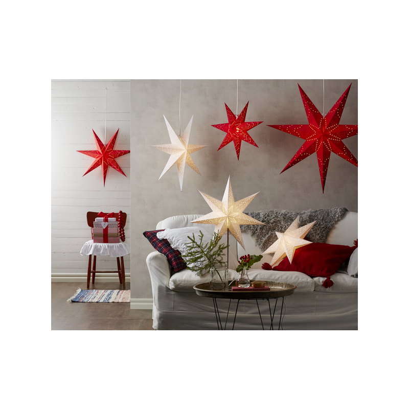 Lamp STAR HANGING PAPER SENSY 231-49 100cm, red STAR HANGING PAPER SENSY 231-49 STAR TRADING