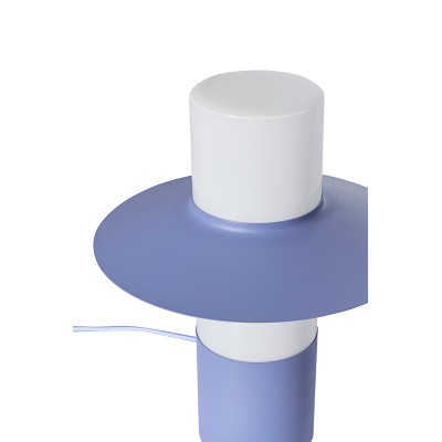 Blue CAPONIO ST table lamp with an opal lampshade UMMO