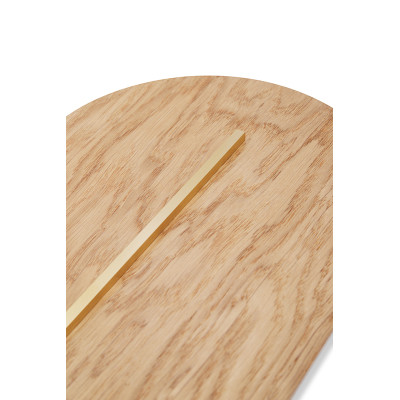 Drewniana lampa ścienna ROKKE WOOD z mosiężnym ozdobnym elementem UMMO