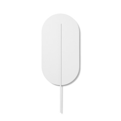 Wall lamp ROKKE white with decorative element UMMO