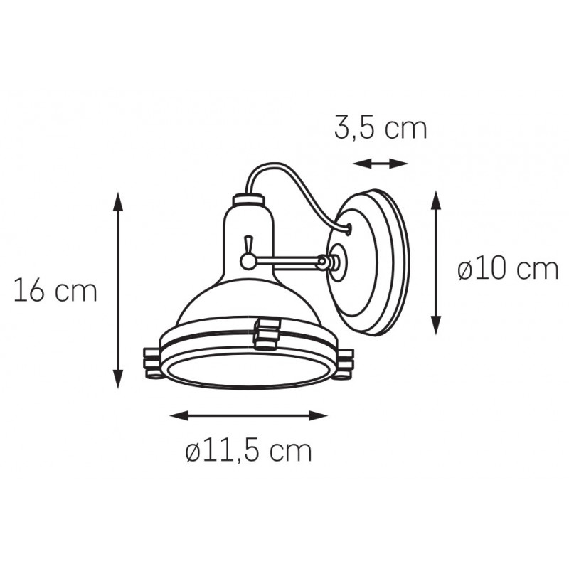 Nautilius Wall Lamp / Ceiling Lamp Black