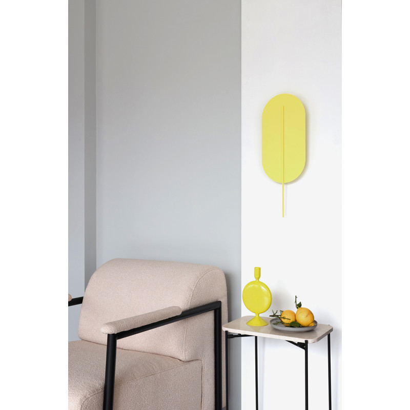 Wall lamp ROKKE yellow with decorative element UMMO