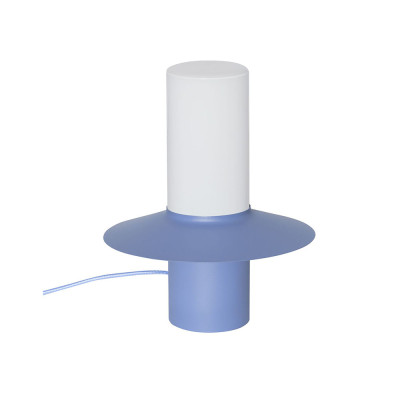 Blue CAPONIO ST table lamp with an opal lampshade UMMO