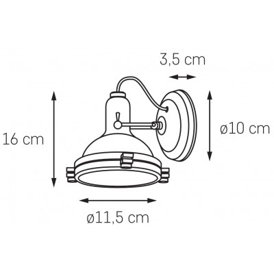 Nautilius Wall Lamp / Ceiling Lamp Chrome