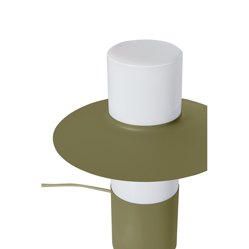 Olive CAPONIO ST table lamp with an opal lampshade UMMO