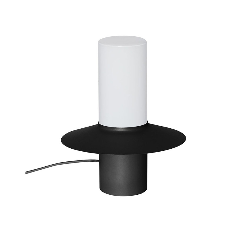 Black CAPONIO ST table lamp with an opal lampshade UMMO