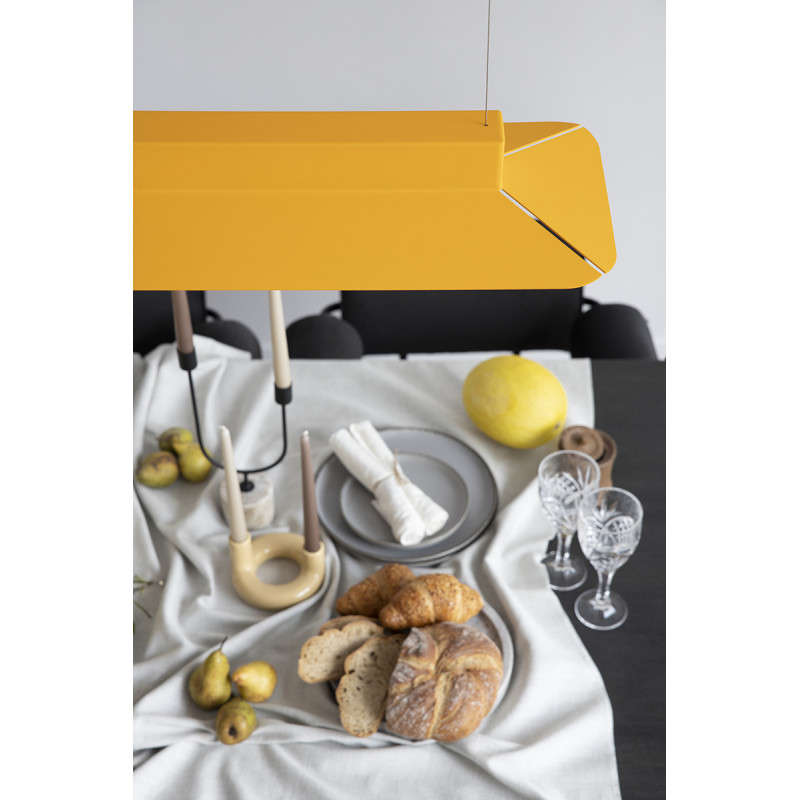 Melonowa lampa wisząca YOTTSU B z wbudowanym panelem LED 3000K UMMO