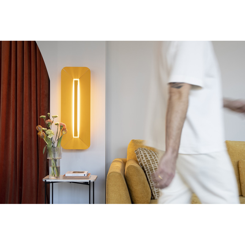 Melonowa lampa ścienna YOTTSU W A z wbudowanym panelem LED 3000K UMMO