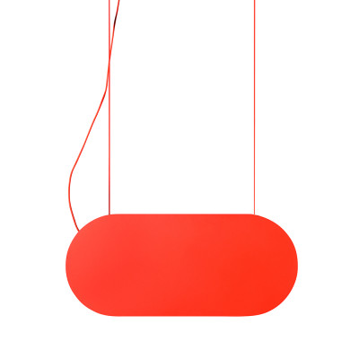 Czerwonopomarańczowa lampa wisząca MALUMI A z wbudowanym panelem LED 3000K UMMO