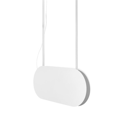 White MALUMI A hanging lamp with a built-in 3000K LED panel UMMO