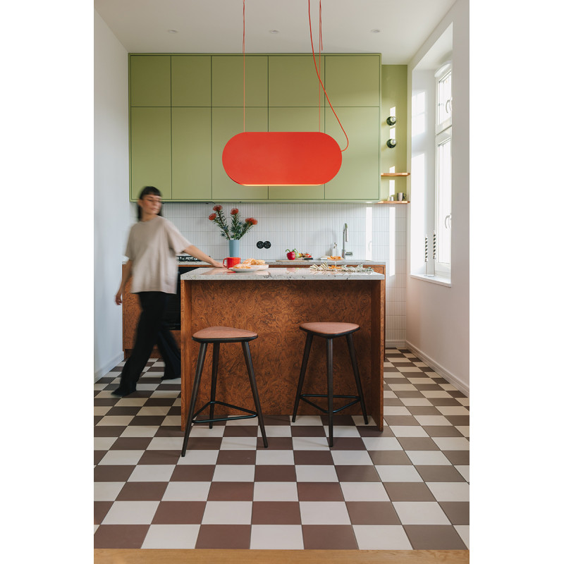 White MALUMI A hanging lamp with a built-in 4000K LED panel UMMO