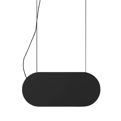 Czarna lampa wisząca MALUMI A z wbudowanym panelem LED 3000K UMMO