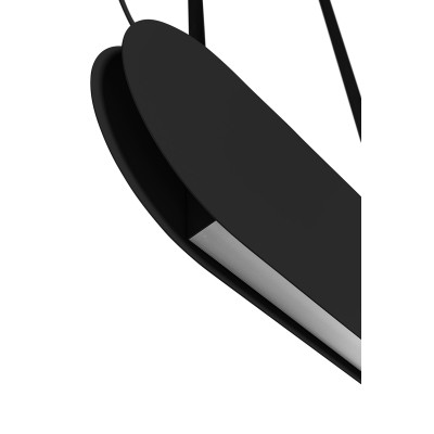 Black MALUMI A hanging lamp with a built-in 4000K LED panel UMMO