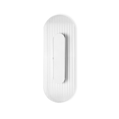 White RIFLO W A wall lamp with a grooved lampshade 4000K UMMO