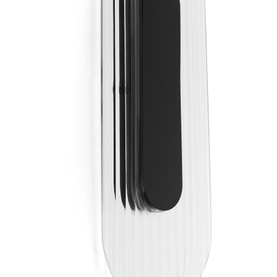 Black RIFLO W A wall lamp with a grooved lampshade 4000K UMMO