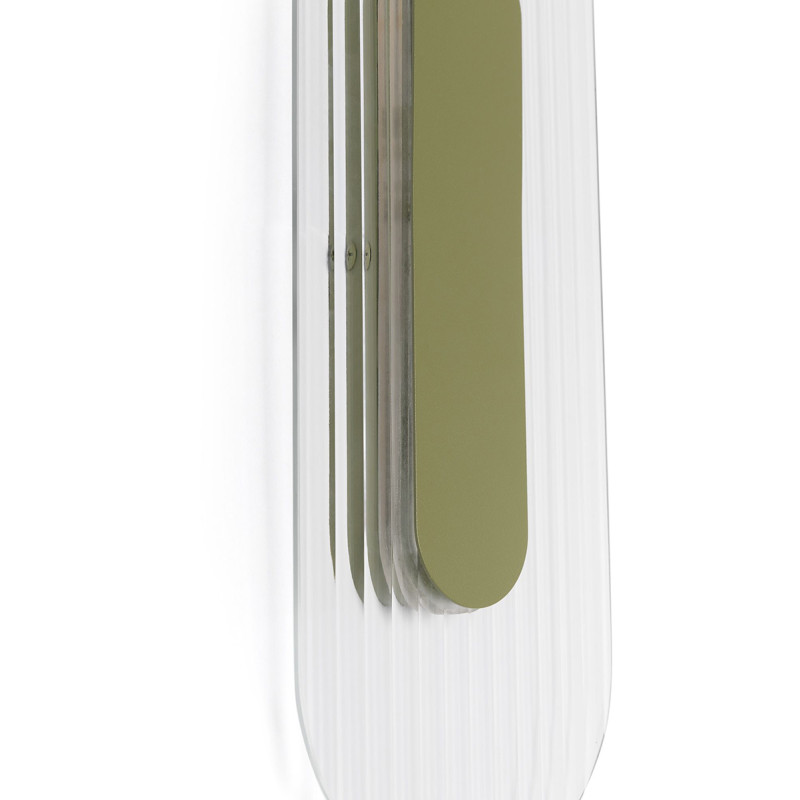 Olive RIFLO W A wall lamp with a grooved lampshade 4000K UMMO