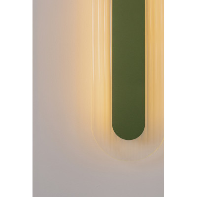 White RIFLO W B wall lamp with a grooved shade 3000K UMMO