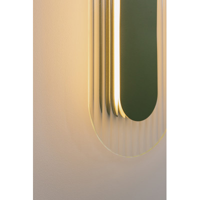 White RIFLO W B wall lamp with a grooved shade 3000K UMMO