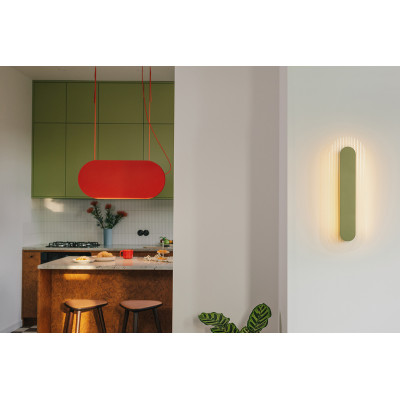 Black RIFLO W B wall lamp with a grooved shade 3000K UMMO