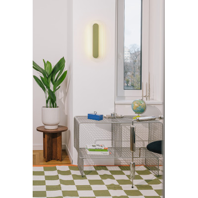 Czarna lampa ścienna RIFLO W B z ryflowanym kloszem 4000K UMMO