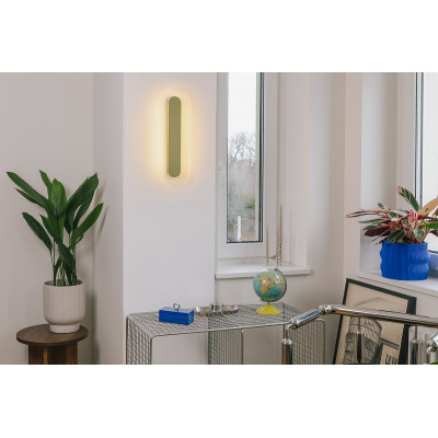 Czarna lampa ścienna RIFLO W B z ryflowanym kloszem 4000K UMMO
