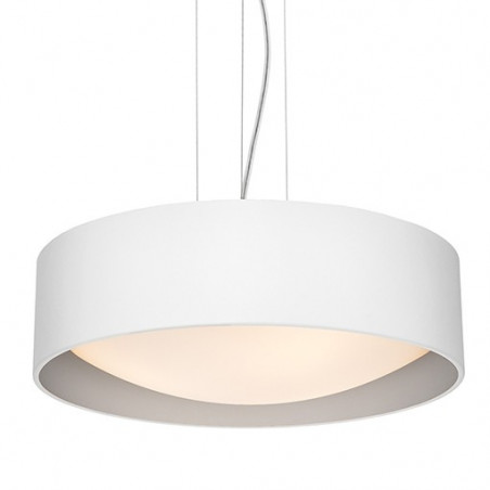 Ceiling hanging lamp VERO lampshade white outside silver inside and white lampshade KASPA