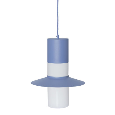 Blue CAPONIO A hanging lamp with an opal lampshade UMMO