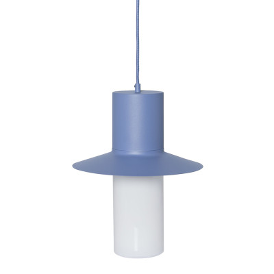 Blue CAPONIO A hanging lamp with an opal lampshade UMMO