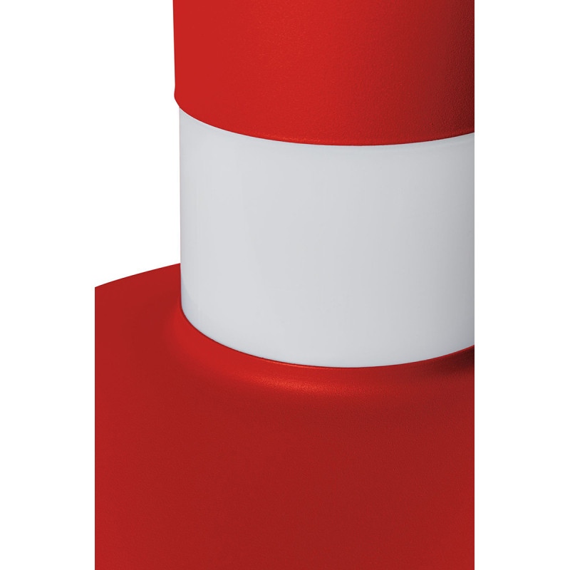 Red-orange CAPONIO A hanging lamp with an opal lampshade UMMO