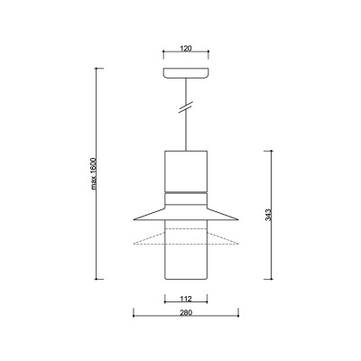 Czerwonopomarańczowa lampa wisząca CAPONIO A z mlecznym kloszem UMMO