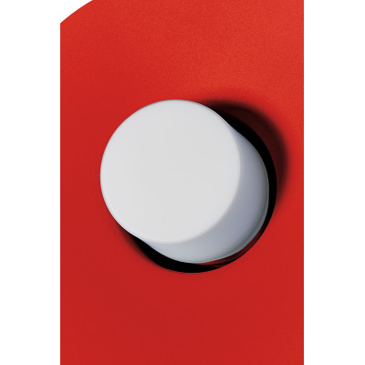 Red-orange CAPONIO W A wall lamp with a milky lampshade UMMO