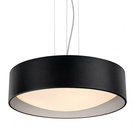 Ceiling hanging lamp VERO lampshade black outside silver  inside and white lampshade KASPA