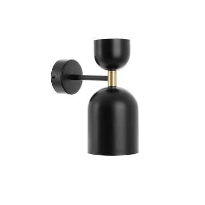 Wall lamp SUPURU W black sconce with a brass tube UMMO